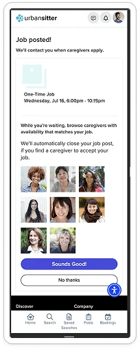 UrbanSitter reference: guidance on what to do next.