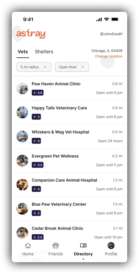 Directory: initial list-based treatment.