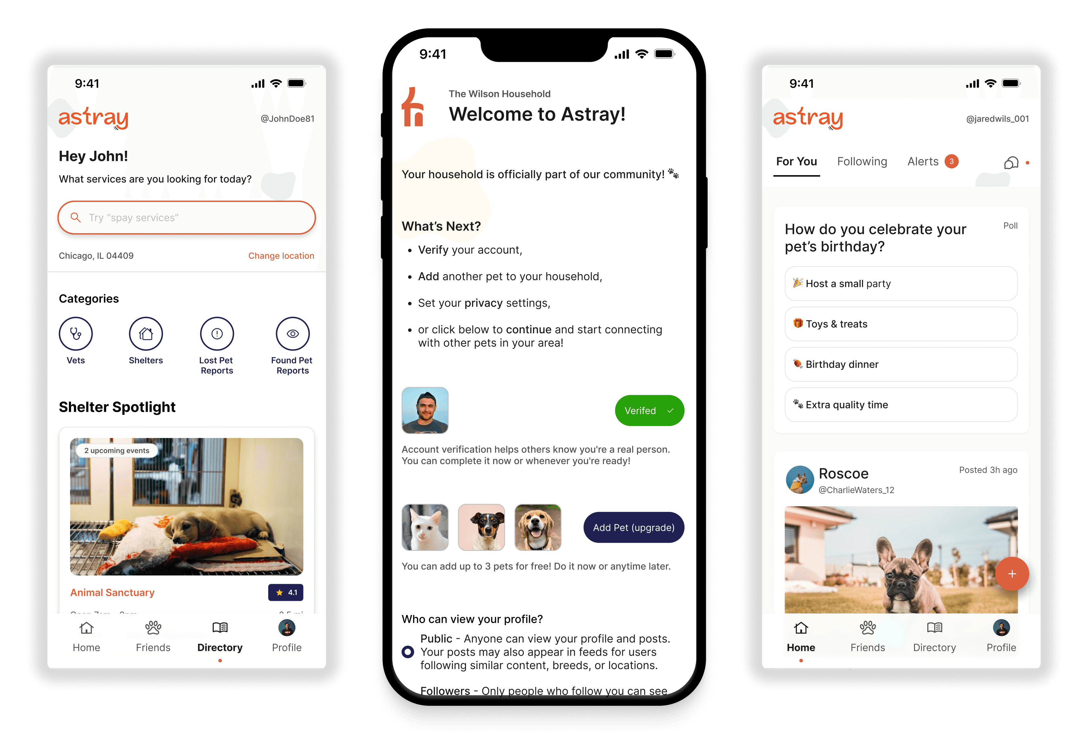 Astray product interface designed by Anthony Myrick-Lawson