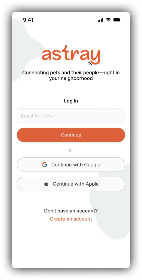 Earlier entry experience: launching into sign-in.